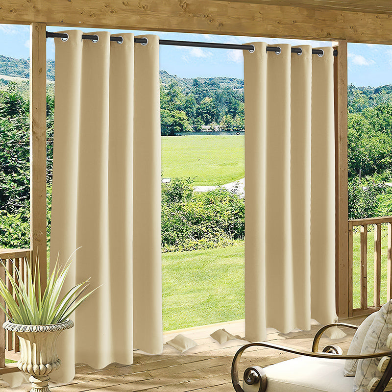 Waterdicht Outdoor Gordijn met Gewichtszakken – Blackout Privacy & UV-Bescherming voor Terras & Veranda | Sansoti