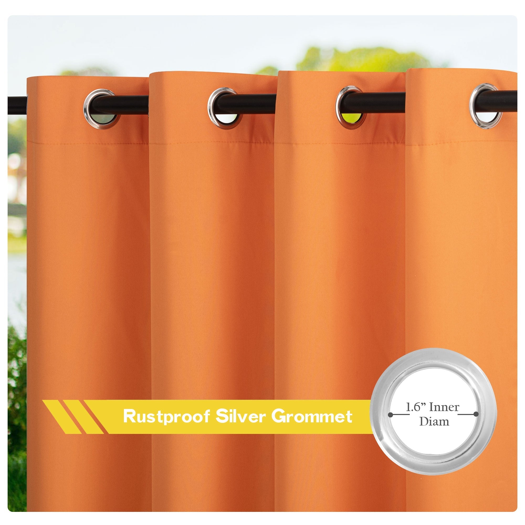 Waterbestendige Buitengordijnen Canvas Terrasgordijn 1 Paneel Windbestendig UV-Bescherming Verduisterend | Sansoti