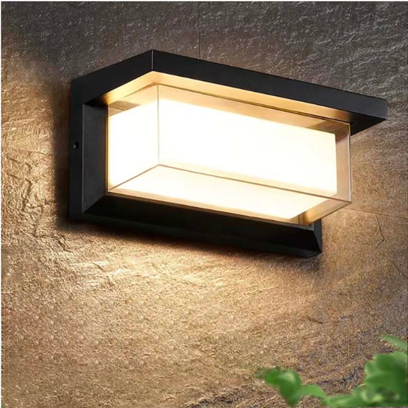 Außenleuchte mit Bewegungssensor, Wandmontage, 18 W LED, schwarz, wasserdicht, Beleuchtung für Garten, Veranda, Einfahrt und Fassade, Garage | Sansoti