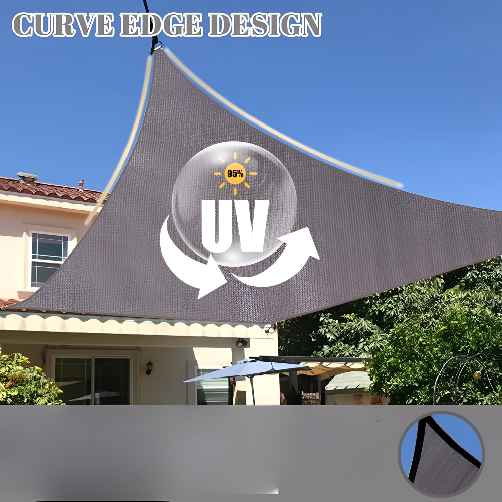 Rechthoekig Zonnezeil Polyester Waterdicht UV-bestendig Tuin Terras Schaduwdoek 98% UV-bescherming Balkondoek | Sansoti