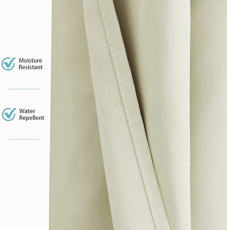 Waterproof Outdoor Curtain with Eyelets 1 Panel – UV Protection Terrace Screen Windproof & Rainproof | Sansoti