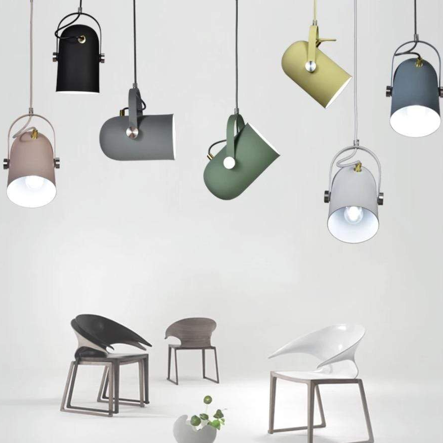 Hanglamp Metaal Verstelbaar Scandinavisch Zwart Groen Geel E27 LED Eetkamer Woonkamer | Sansoti
