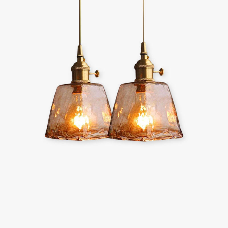 Glas-Pendelleuchte Messing Industriell Warmes Licht Wohnzimmer Esszimmer Schlafzimmer Retro-Design E27-Fassung Atmosphäre | Sansoti