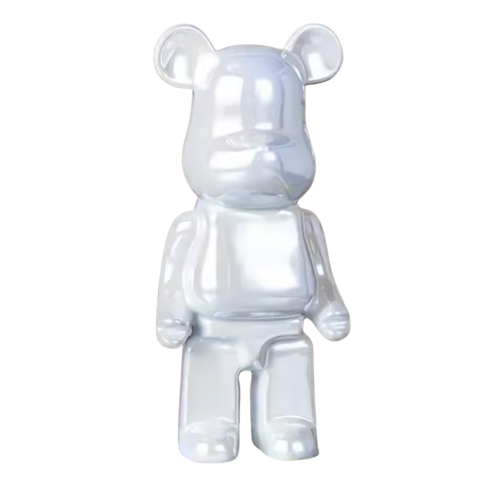 Bärenskulptur aus Kunstharz, 28 cm, modernes abstraktes Wohnaccessoire, dekoratives Objekt für Wohnzimmer und Interieur | Sansoti