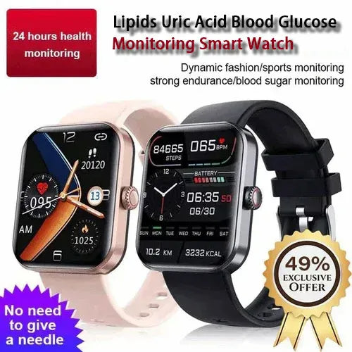 Smartwatch met Gezondheidsfuncties Zwart Siliconen Sporthorloge | Sansoti