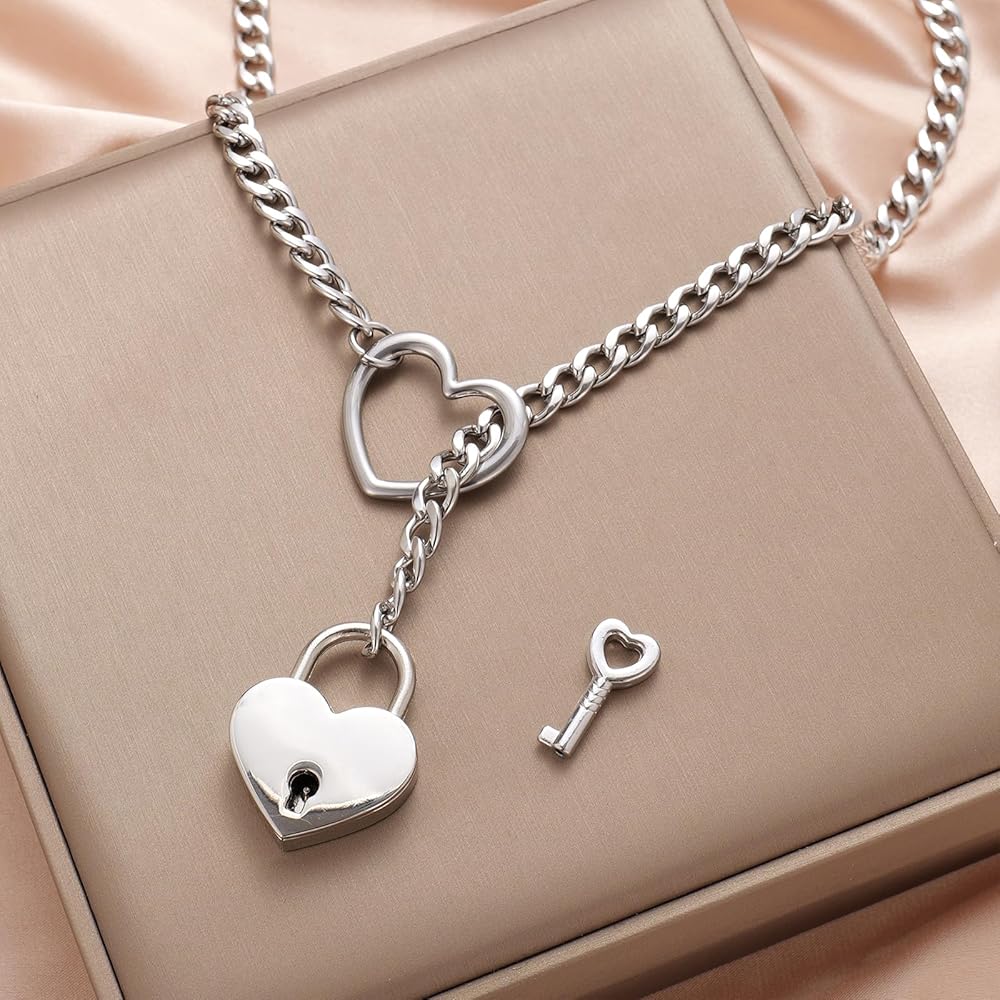 Hartvormige Schakelketting RVS Unisex Handgemaakt Cuban Link 3 Kleuren Lijn Design | Sansoti