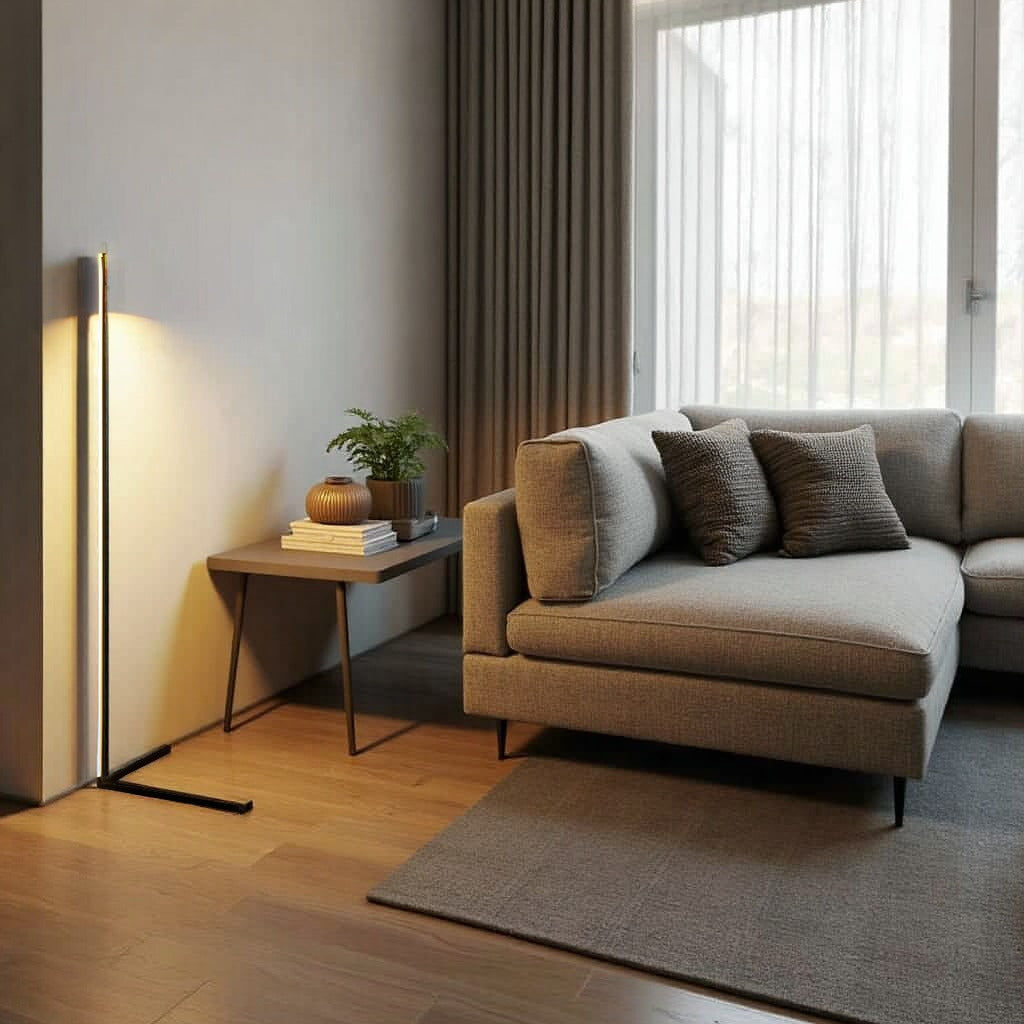 Stehleuchte LED Dimmbar Fernbedienung 142cm Aluminium Minimalistisch Wohnzimmer Schlafzimmer | Restfield