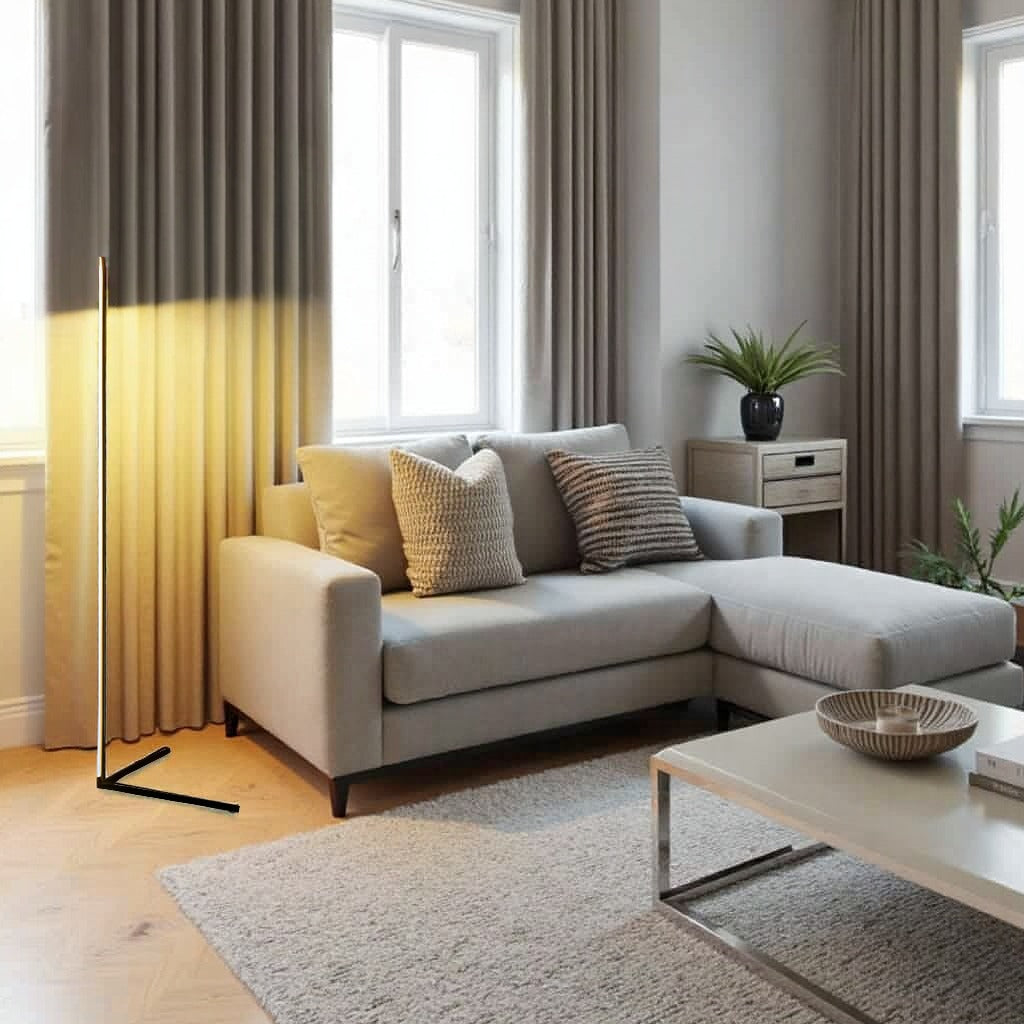 Stehleuchte LED Dimmbar Fernbedienung 142cm Aluminium Minimalistisch Wohnzimmer Schlafzimmer | Restfield