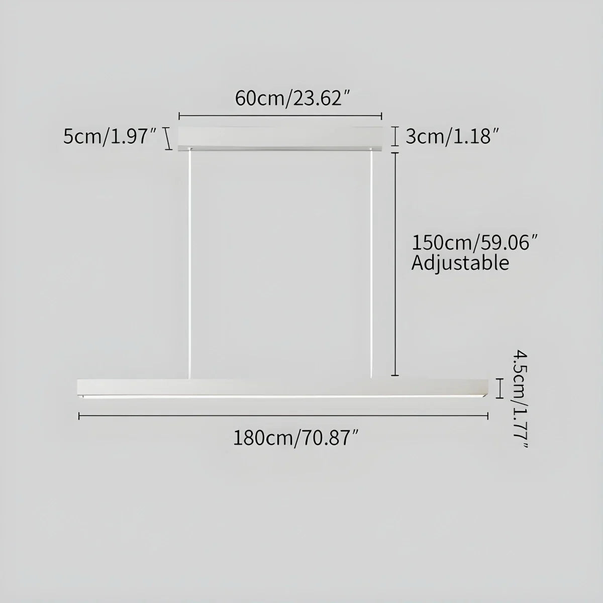 Lineare LED-Hängeleuchte Aluminium Schwarz Kochinsel Esstisch Büro Modern Deckenleuchte Minimalistische Hängeleuchte | Restfield