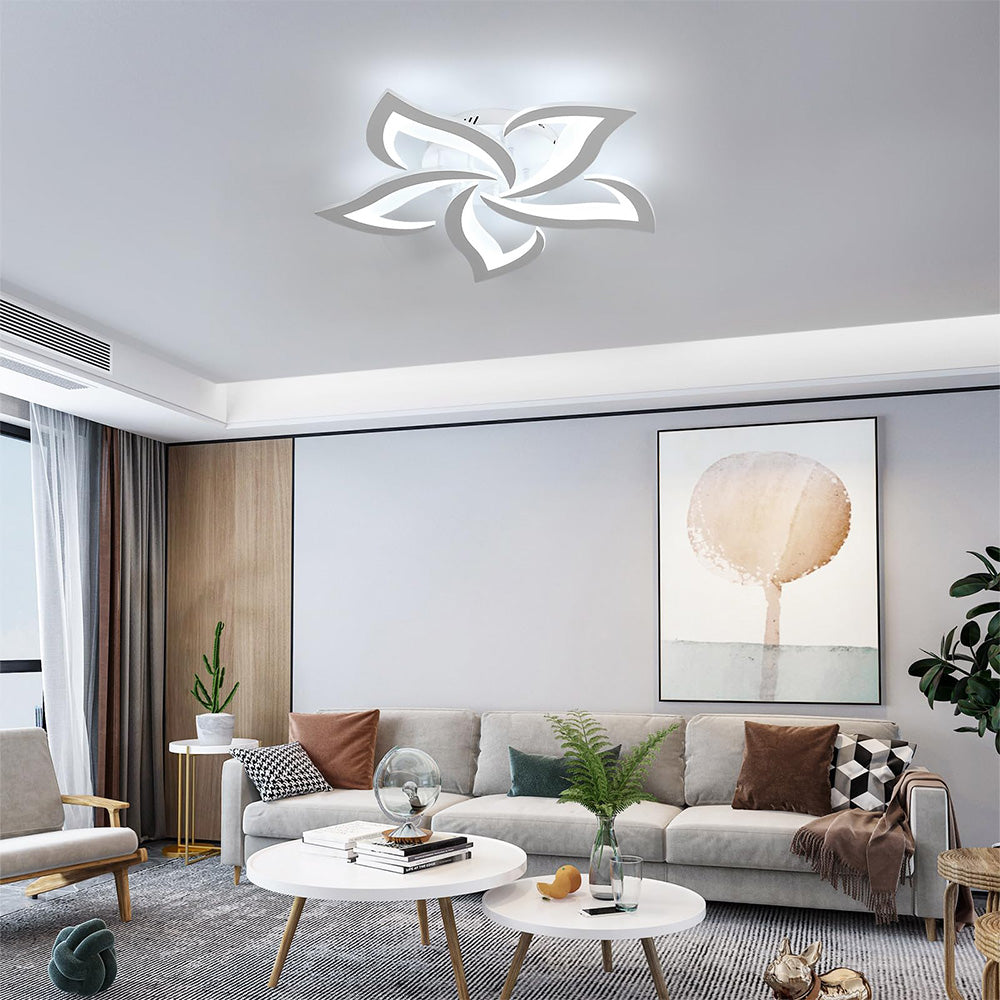 Lovela Flower Deckenleuchte LED 3200 Lumen Schwarz Wohnzimmer Schlafzimmer Design Deckenleuchte modern | Restfield