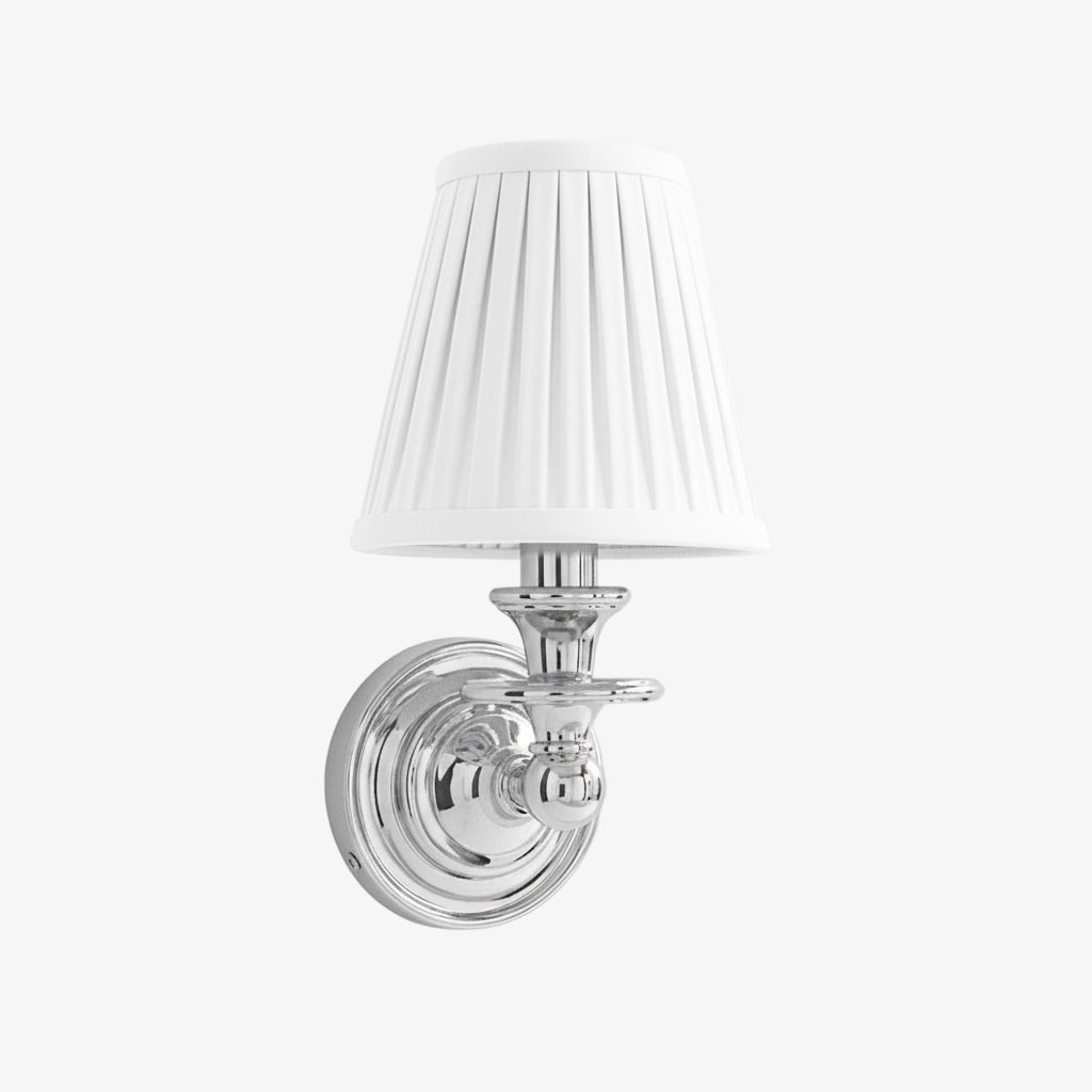 Wandlamp met stoffen kap en zwanenhalsarm – smeedijzeren armatuur met verstelbare leeslamp | Sansoti