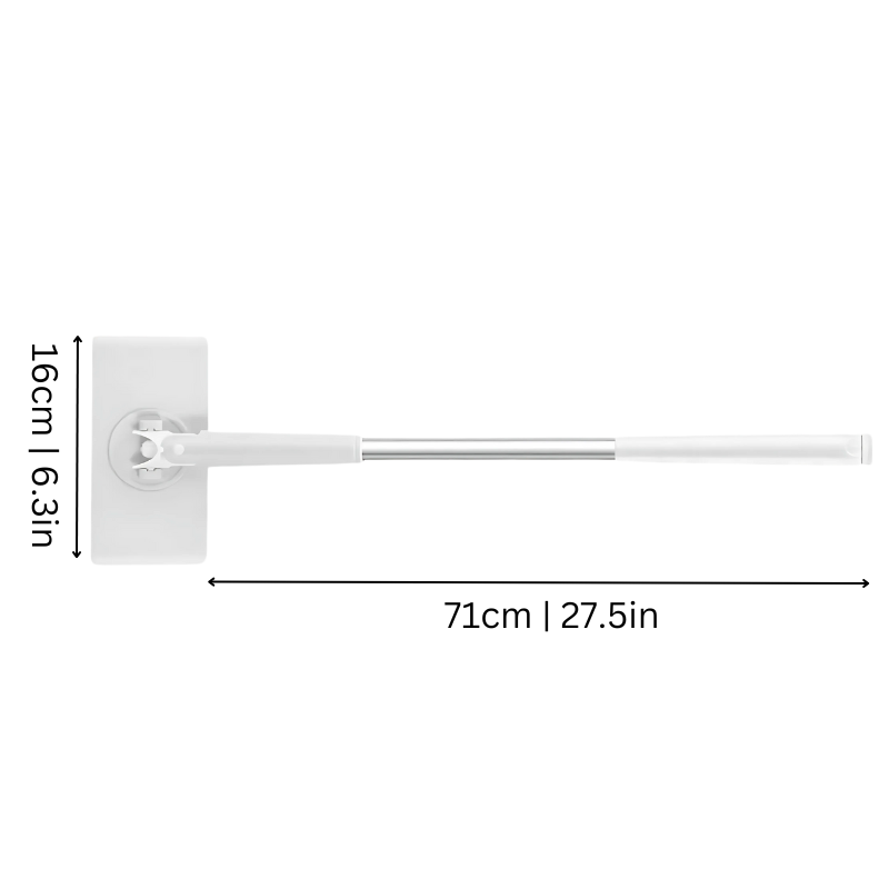 Flat Mop with Click System for Cloths 71-116cm Telescopic Floor Wiper Hands-Free Dirt Cleaning | Sansoti