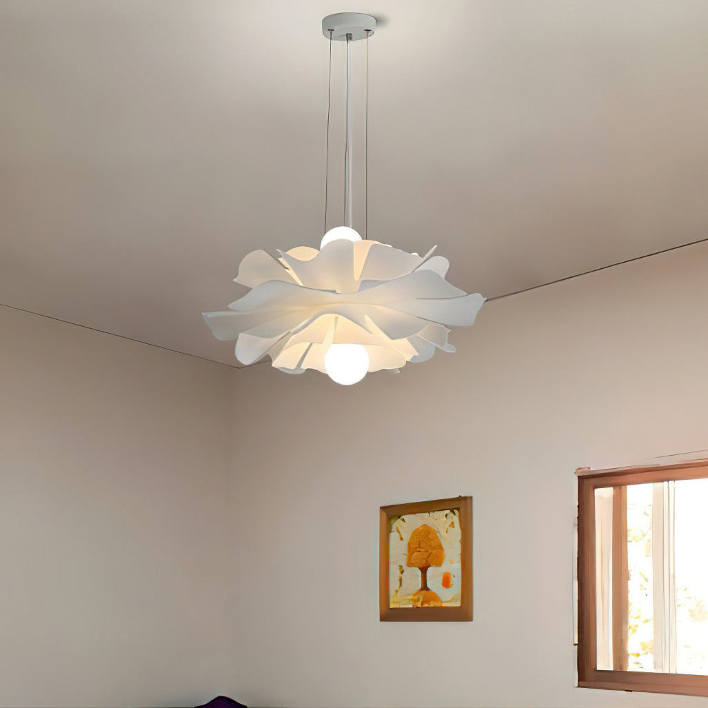 Lotus Hanglamp Wit Acryl Bloemblaadjes Nordic Design Modern Interieur Eettafel Woonkamer Scandinavisch Minimalistisch | Sansoti