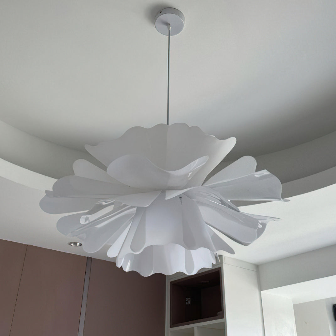 Lotus Hanglamp Wit Acryl Bloemblaadjes Nordic Design Modern Interieur Eettafel Woonkamer Scandinavisch Minimalistisch | Sansoti