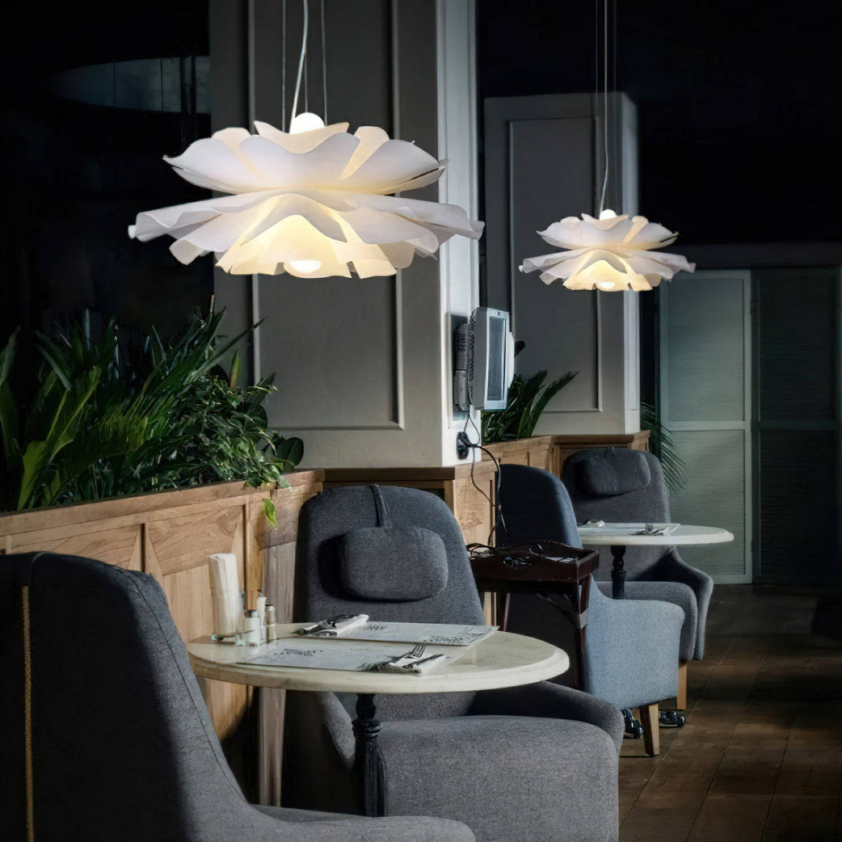 Lotus Hanglamp Wit Acryl Bloemblaadjes Nordic Design Modern Interieur Eettafel Woonkamer Scandinavisch Minimalistisch | Sansoti