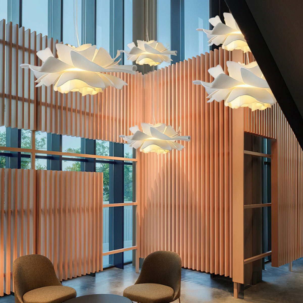 Lotus Hanglamp Wit Acryl Bloemblaadjes Nordic Design Modern Interieur Eettafel Woonkamer Scandinavisch Minimalistisch | Sansoti