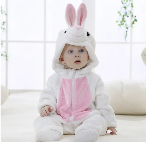 Baby Onesie Dierenpakje Panda Dinosaurus Tijger Muis – Zachte Fleece Jumpsuit Babykleding Romper 0-4 Jaar | Sansoti