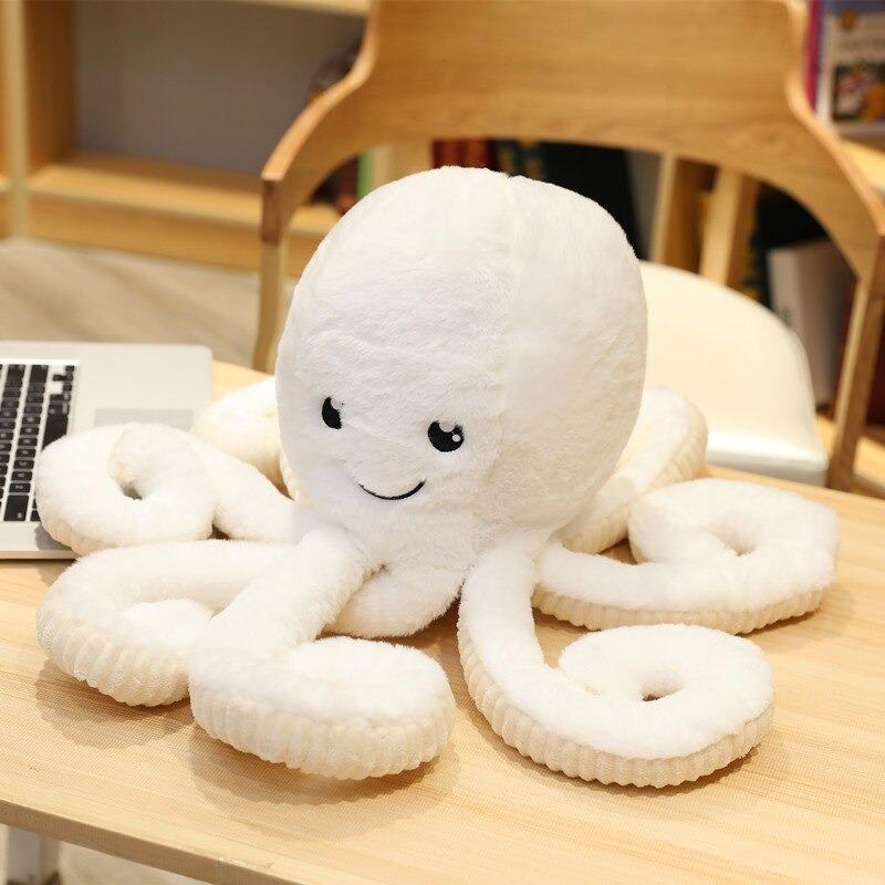 Peluche pieuvre douce XXL - Coussin décoratif en peluche de 40 à 80 cm - Jouet, décoration et cadeau pour chambre d’enfant | Sansoti