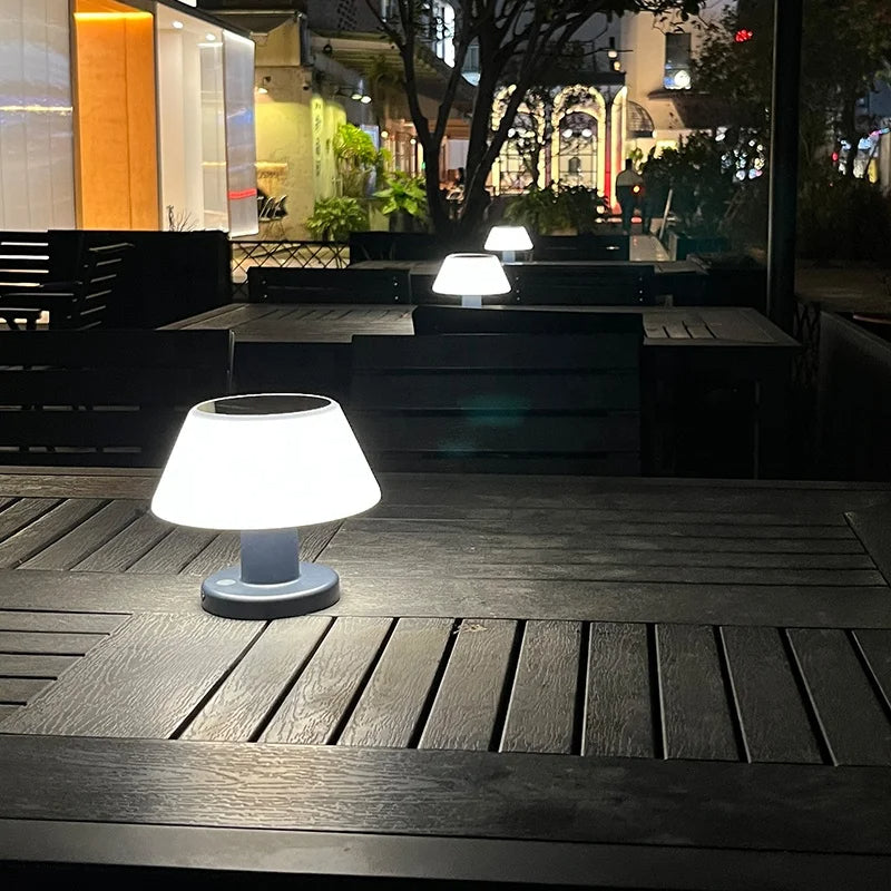 Rechargeable LED Outdoor Lamp Solar Wireless Table Lamp Garden Lighting Ambient Light Waterproof IP65 Patio | Sansoti