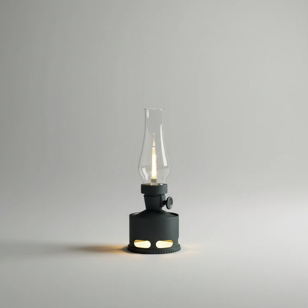 Wiederaufladbare Vintage-LED-Laterne mit Kippschutz und Ausblasfunktion, 4000mAh-Akku, 10 Lichtmodi | Sansoti