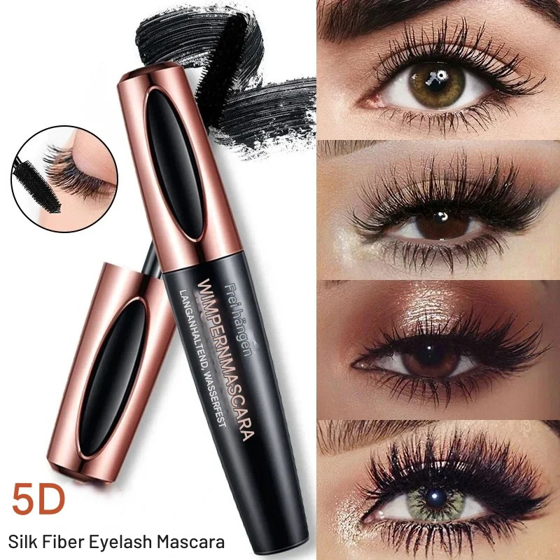 Volumemascara 5D met Fiberformule voor Verlengd Effect Zwart | Sansoti