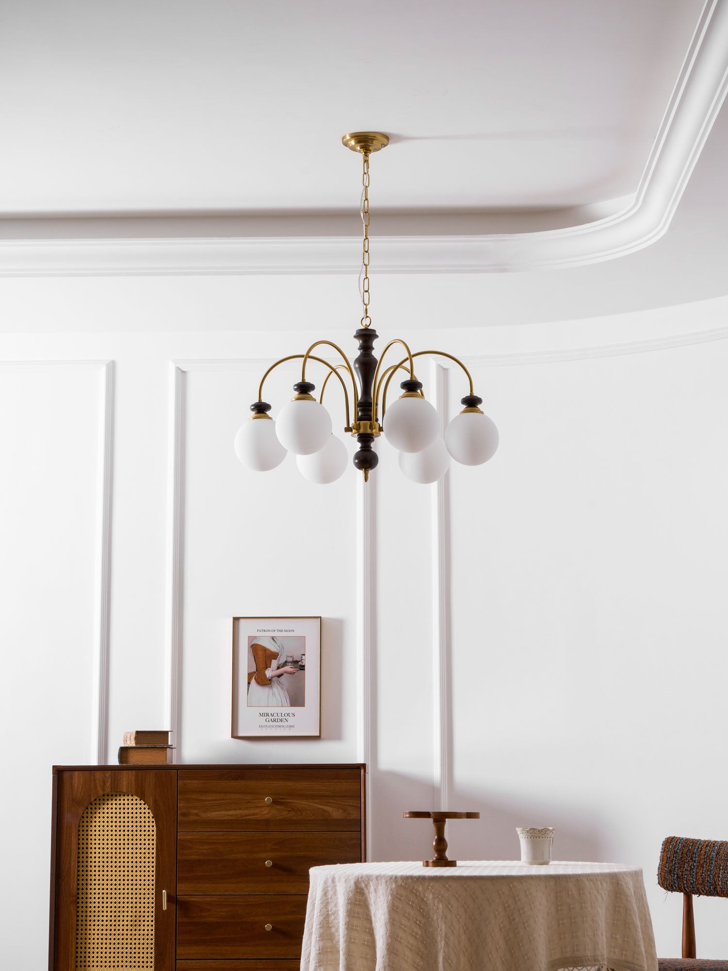 Suspension Industrielle 8 Bras Couleur Noyer Or Salon Salle à Manger Lampe Araignée Vintage Suspension Plafonnier Réglable | Restfield