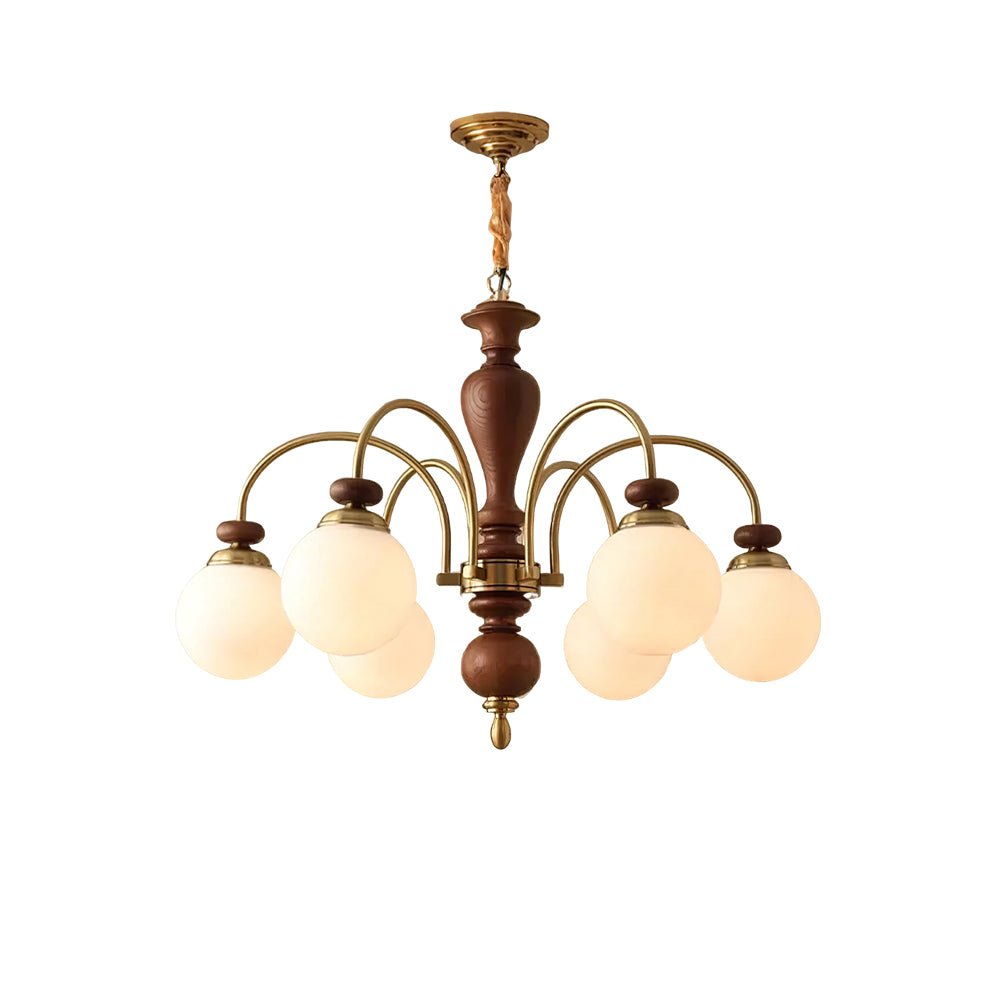Suspension Industrielle 8 Bras Couleur Noyer Or Salon Salle à Manger Lampe Araignée Vintage Suspension Plafonnier Réglable | Restfield