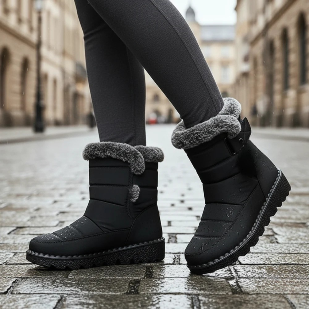 Waterdichte Dameslaarzen Winter Warme Voering Antislip Zool Wandelen Stad Werk Comfort Snowboots Dames | Sansoti