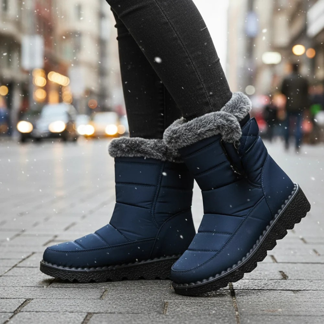 Waterdichte Dameslaarzen Winter Warme Voering Antislip Zool Wandelen Stad Werk Comfort Snowboots Dames | Sansoti