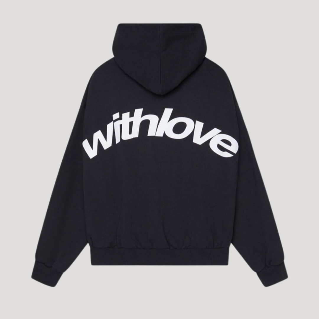Women's Oversized Hoodie with Bold Print and Kangaroo Pocket - Stylish Casual Sweater for Autumn and Winter | Sansoti