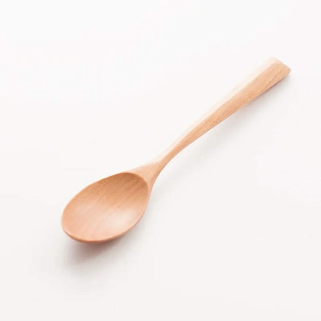 Bamboo Cutlery Set 6-Piece Spoons Forks Sustainable Eco-Friendly Tableware Picnic Camping Natural | Sansoti