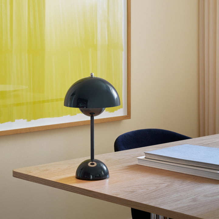 Tafellamp paddenstoel LED USB oplaadbaar draadloos nachtkastje bureau sfeerlicht interieur | Sansoti