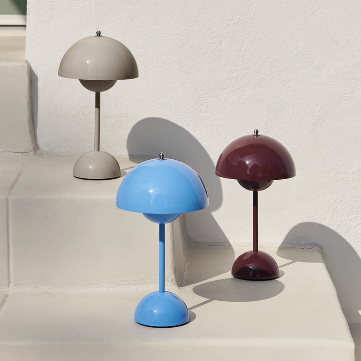 Tafellamp paddenstoel LED USB oplaadbaar draadloos nachtkastje bureau sfeerlicht interieur | Sansoti