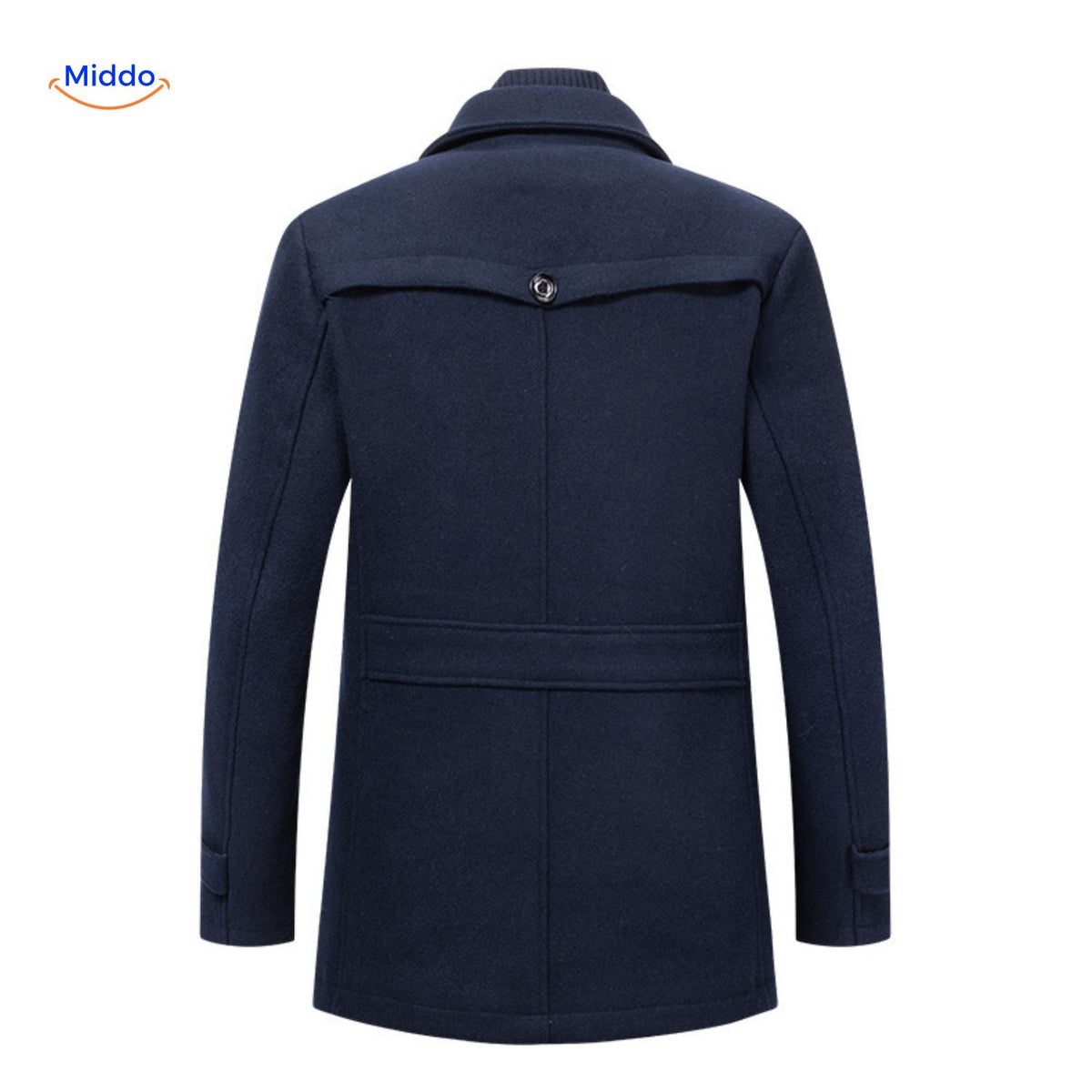Langer Herren-Wintermantel aus Wollmischung mit doppeltem Kragen, Trenchcoat, Schulterklappen, warm, klassisch und stilvoll für Herbst und Winter | Sansoti