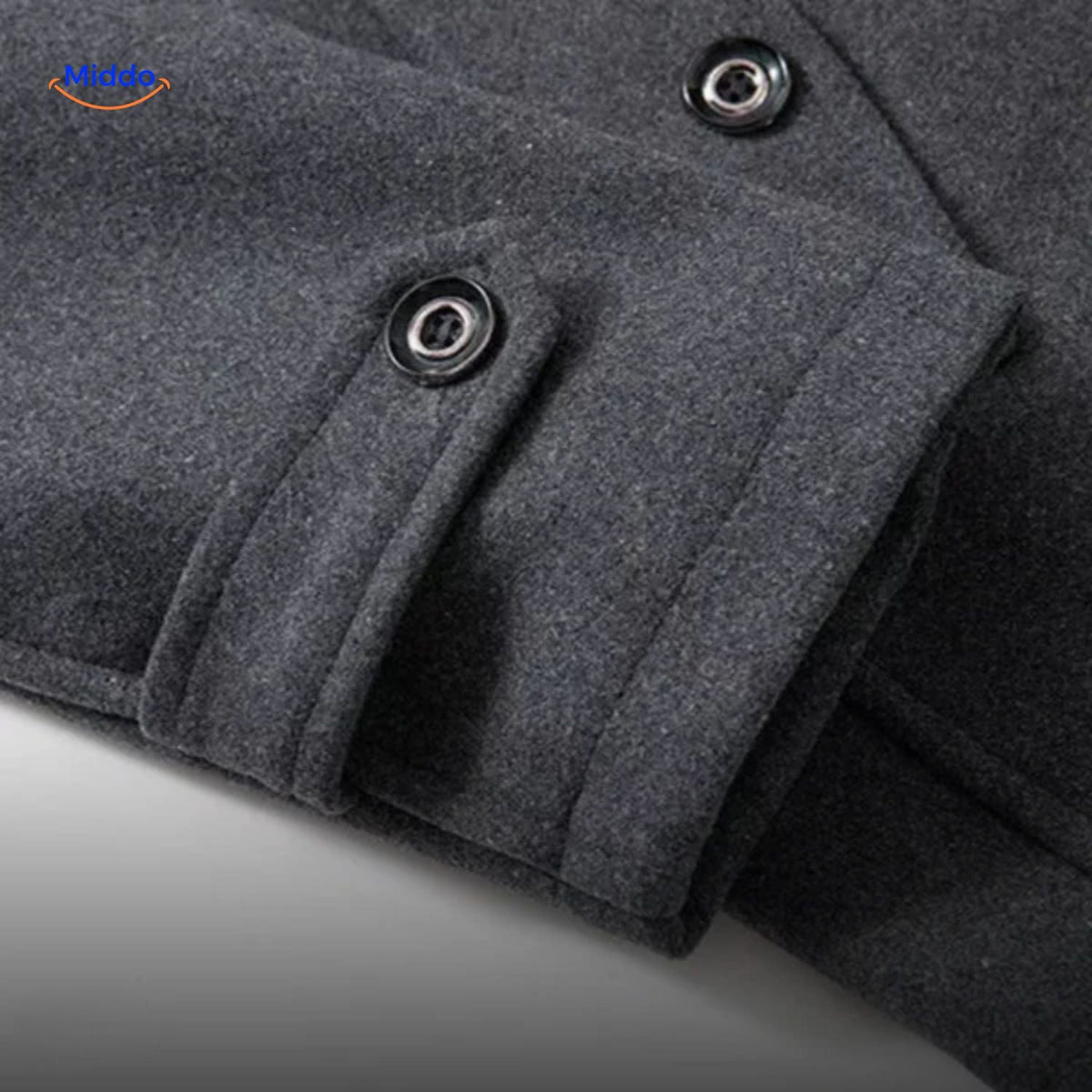 Langer Herren-Wintermantel aus Wollmischung mit doppeltem Kragen, Trenchcoat, Schulterklappen, warm, klassisch und stilvoll für Herbst und Winter | Sansoti