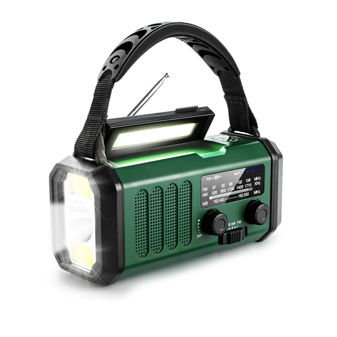 Handgenerator Noodradio met Zonne-energie en AM/FM Ontvangst 10.000 mAh | Sansoti