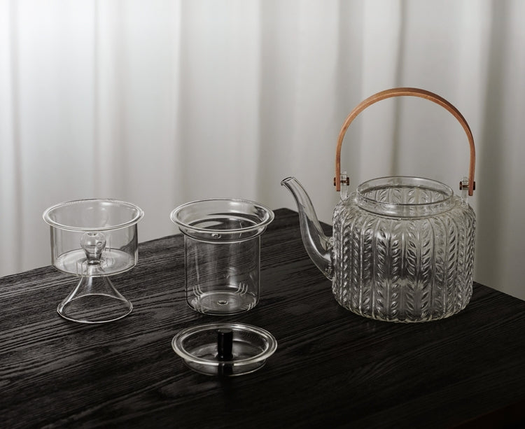 Gläserne Teekanne mit Sieb Hitzebeständiges Borosilikatglas 1 Liter | Restfield