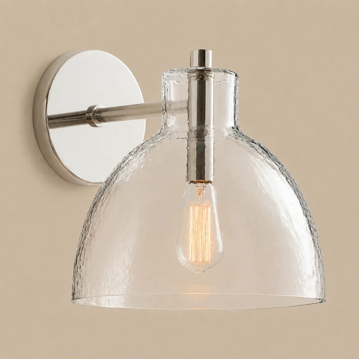 Wandlamp Gerecycled Glas Antique Brass – Minimalistische Wandverlichting voor Badkamer, Gang, Hal & Slaapkamer | Sansoti