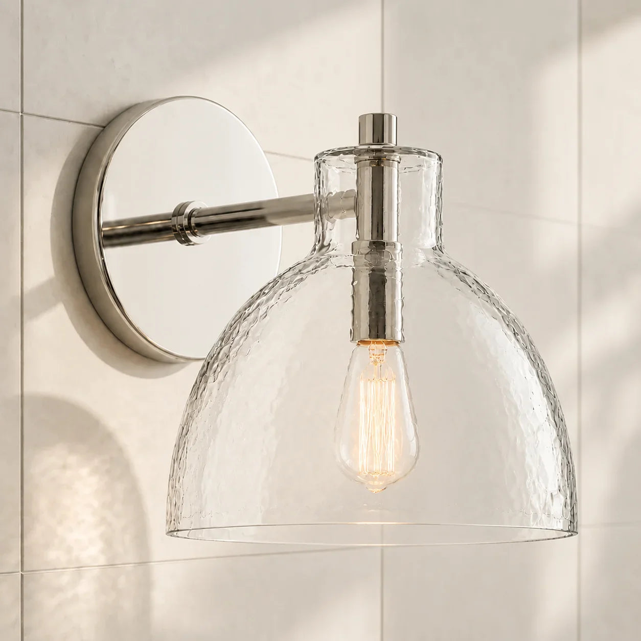 Wandlamp Gerecycled Glas Antique Brass – Minimalistische Wandverlichting voor Badkamer, Gang, Hal & Slaapkamer | Sansoti