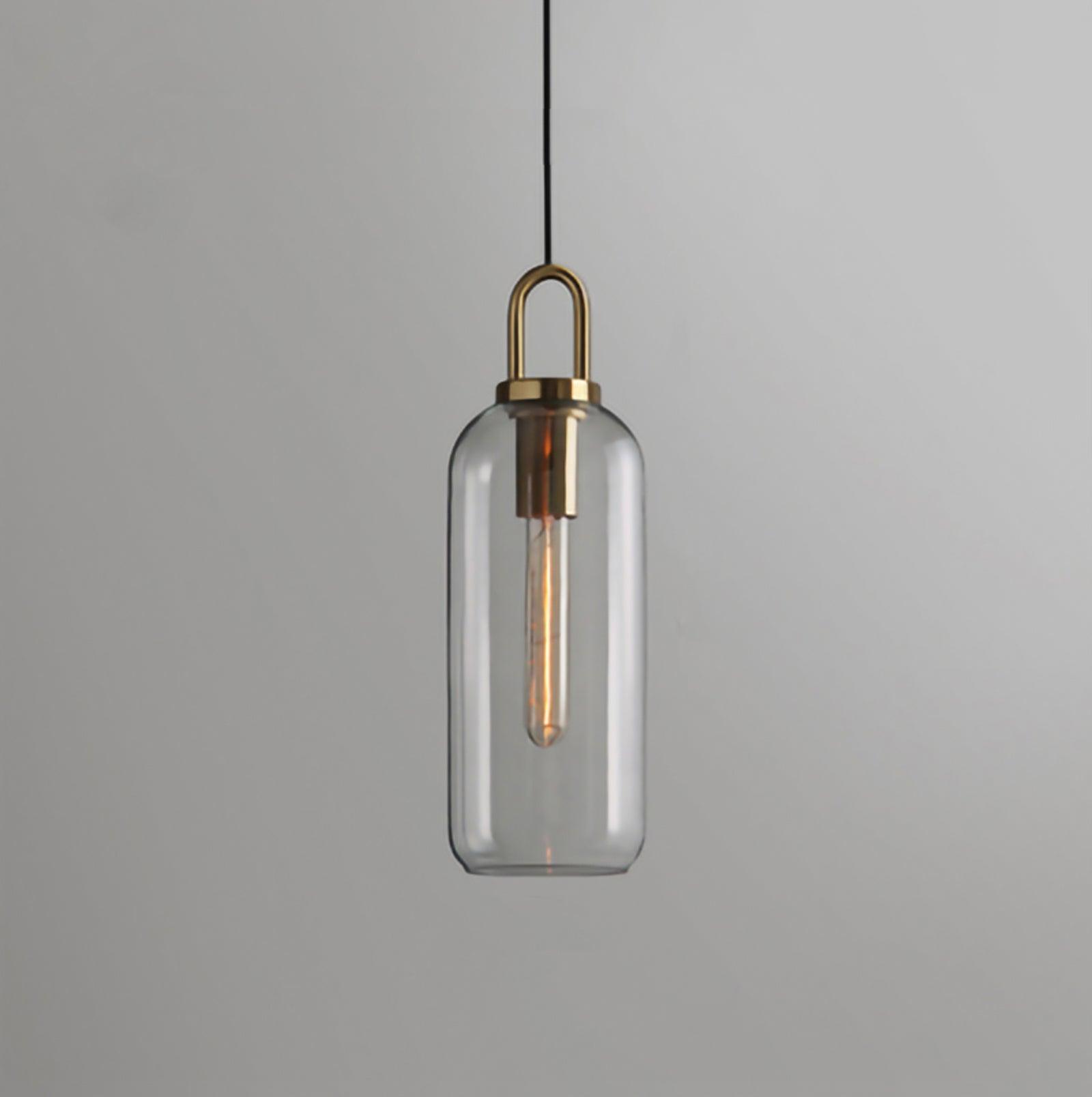 Glazen Hanglamp met Koperen Afwerking – Capsule & Sphere Vormen | Sansoti