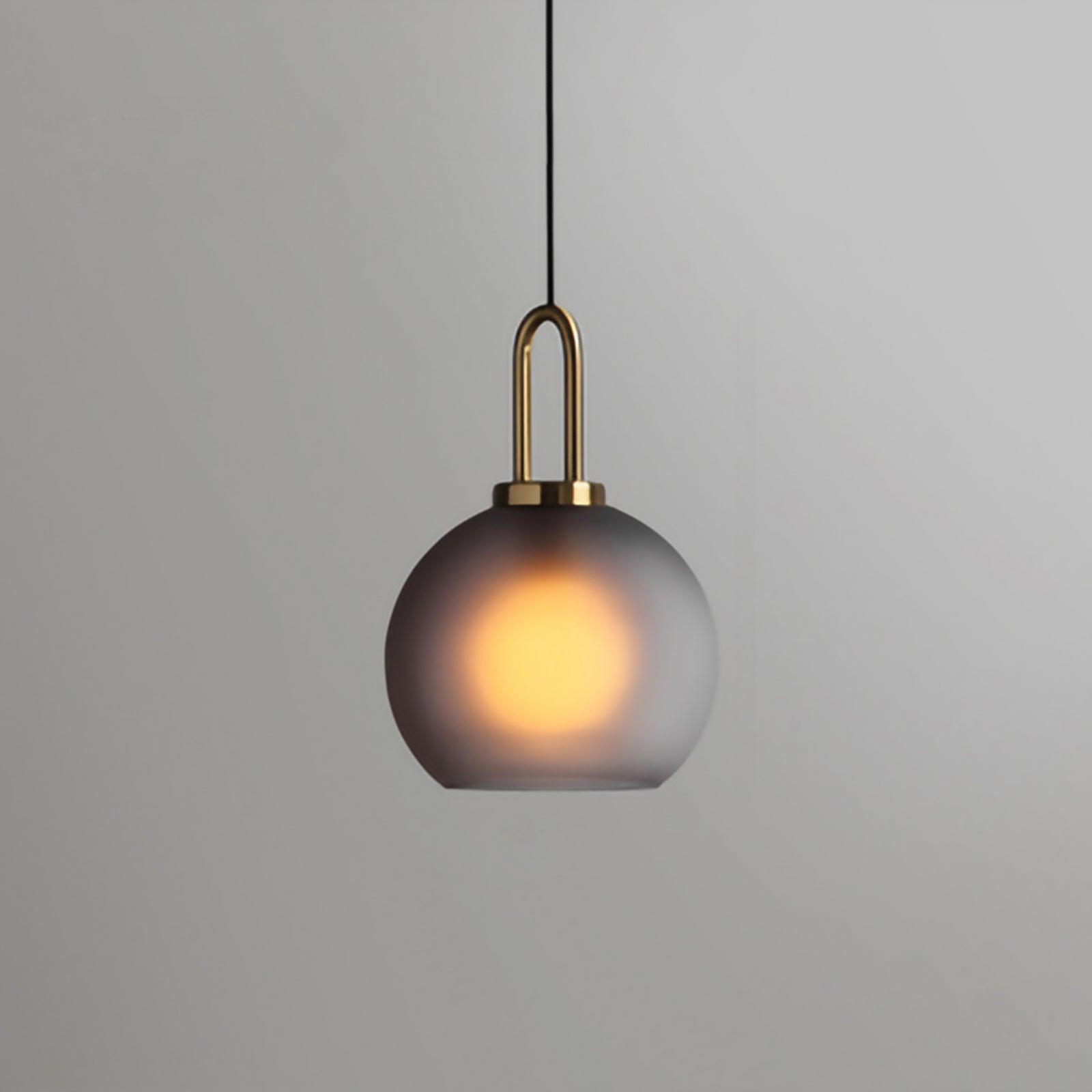 Glazen Hanglamp met Koperen Afwerking – Capsule & Sphere Vormen | Sansoti