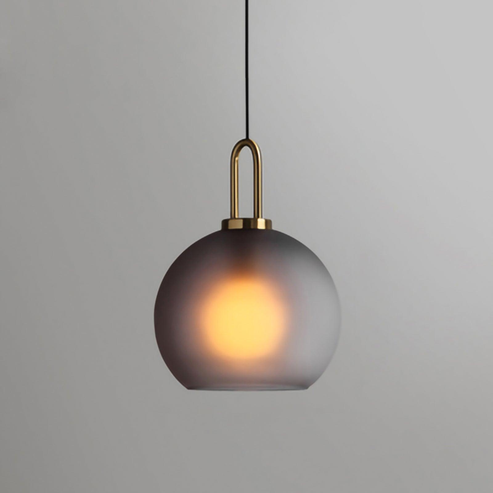 Glazen Hanglamp met Koperen Afwerking – Capsule & Sphere Vormen | Sansoti