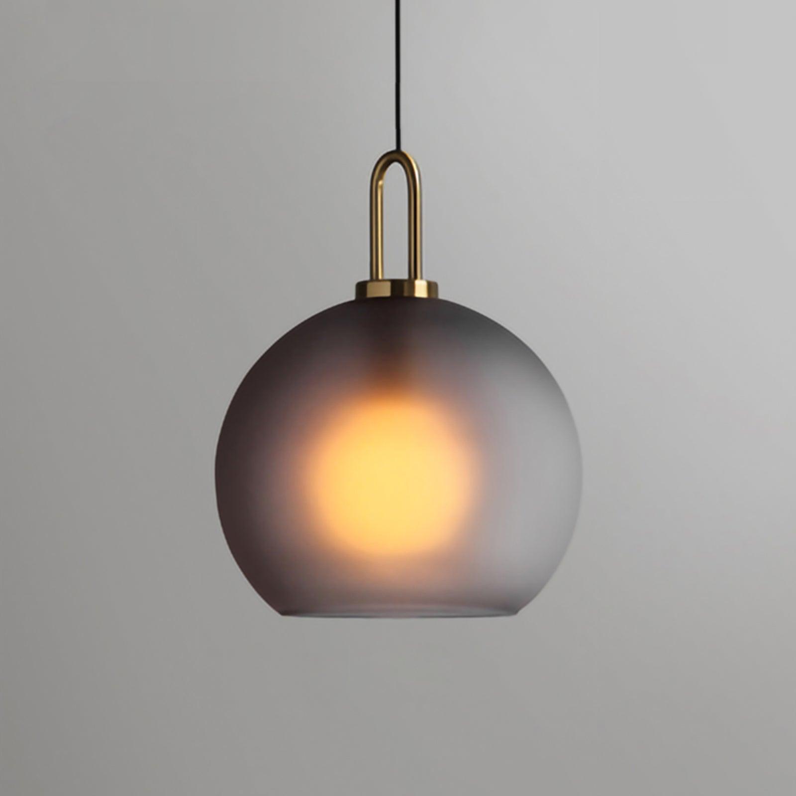 Glazen Hanglamp met Koperen Afwerking – Capsule & Sphere Vormen | Sansoti