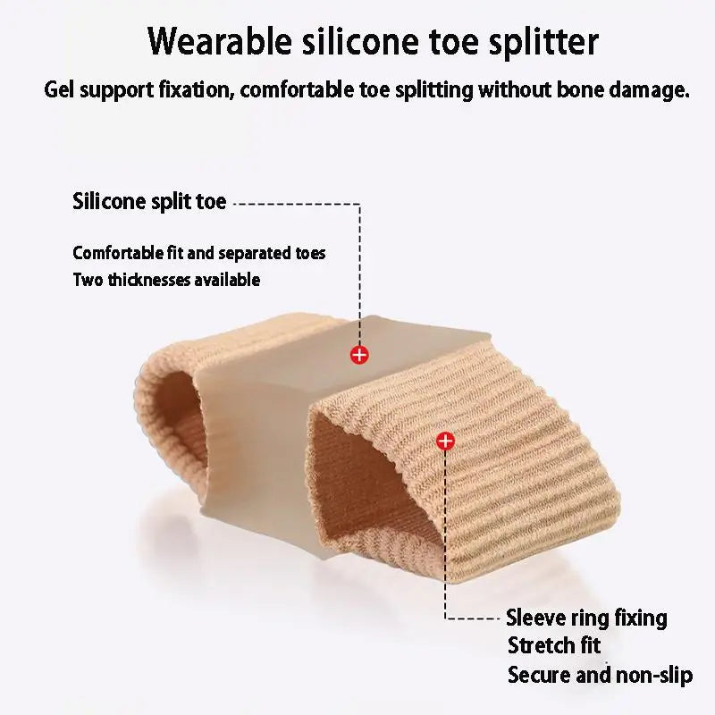 Teenspreiderset Siliconen voor Hallux Valgus en Overlappende Tenen – Zachte Correctie & Pijnverlichting | Sansoti