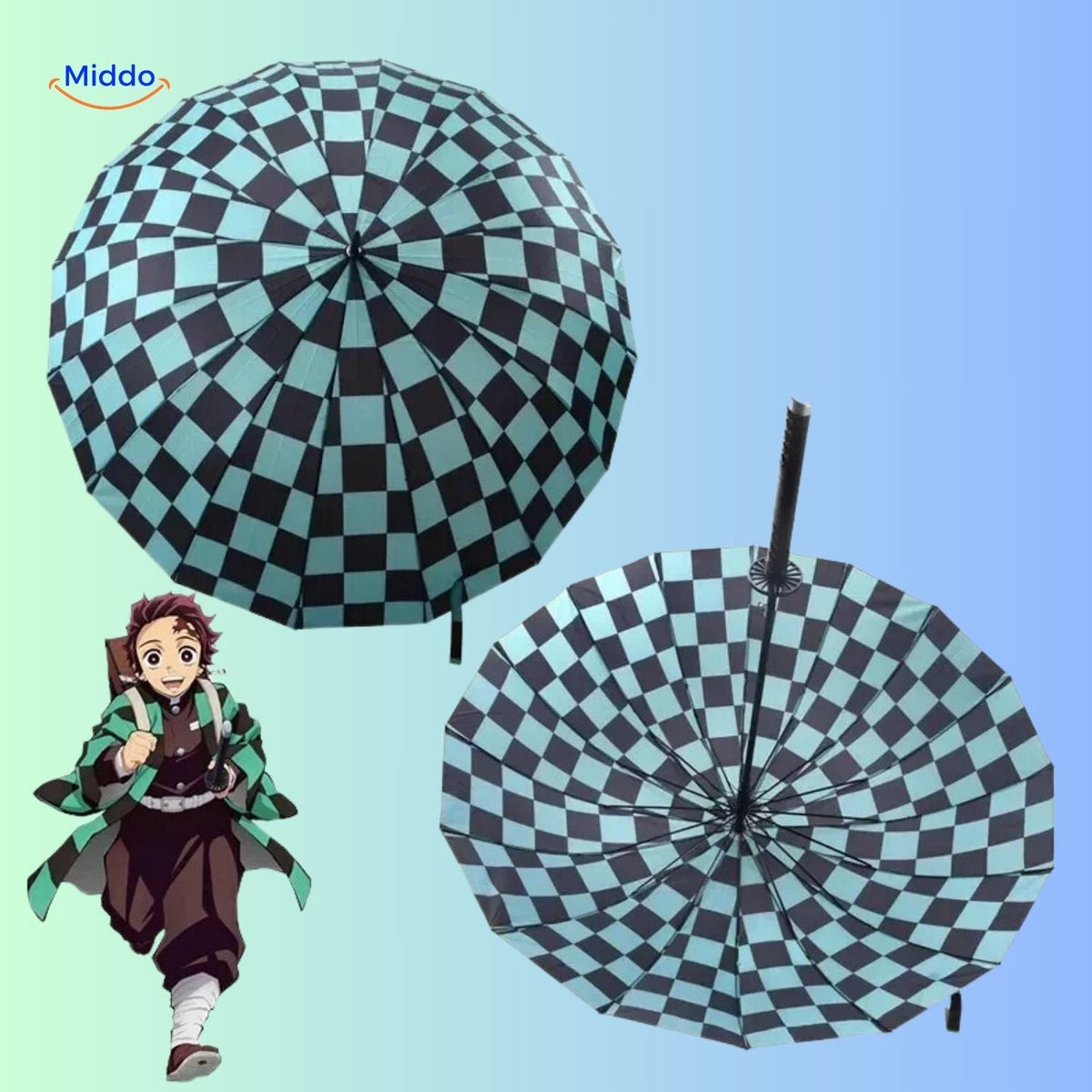 Anime-Regenschirm UV-Schutz Leicht Zwingengriff Wasserabweisend Doppelnutzung Sonne und Regen Kompakt | Sansoti