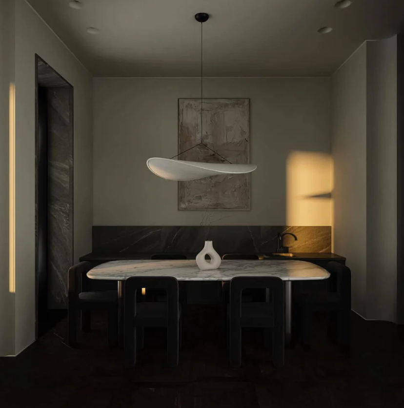 Hangende Sfeerverlichting Zijden Lampenkap Ivoor Scandinavisch-Japans Design Harmonieuze Sfeer voor Woonkamer Slaapkamer 40cm 60cm 80cm | Sansoti