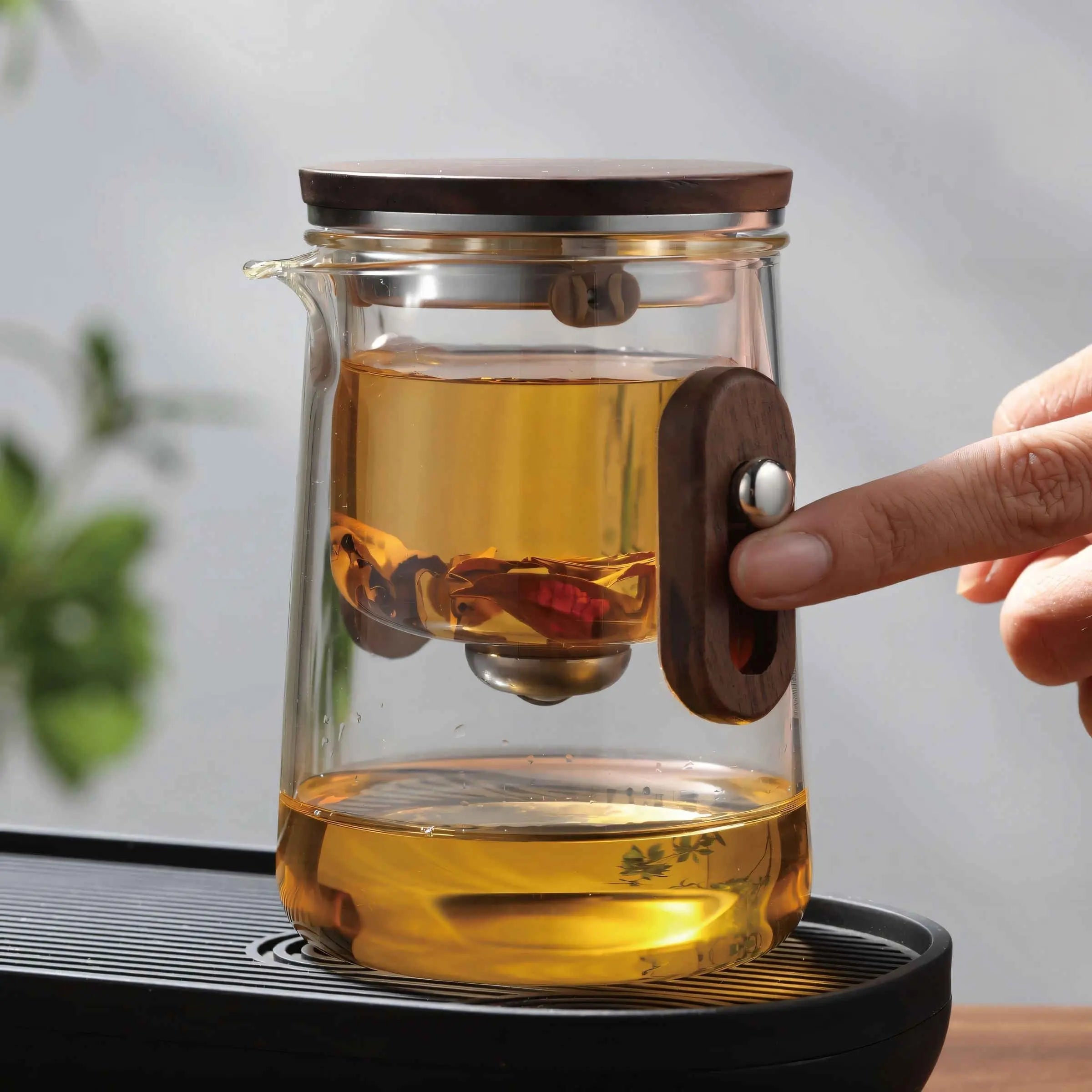 Théière de Voyage en Verre 330ml Borosilicate avec Tasses et Valise de Transport Camping Plein Air | Restfield