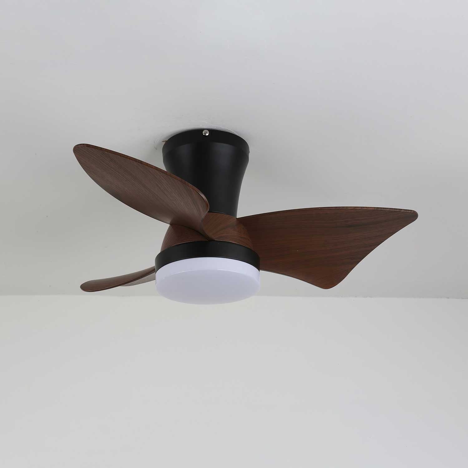 Moderne Plafondventilator met Verlichting – Houtlook & LED 24W | Stil & Afstandsbediening | Sansoti