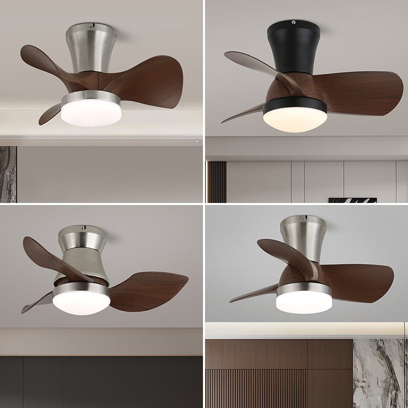 Plafondventilator met Verlichting Minimalistische Houtlook | Sansoti