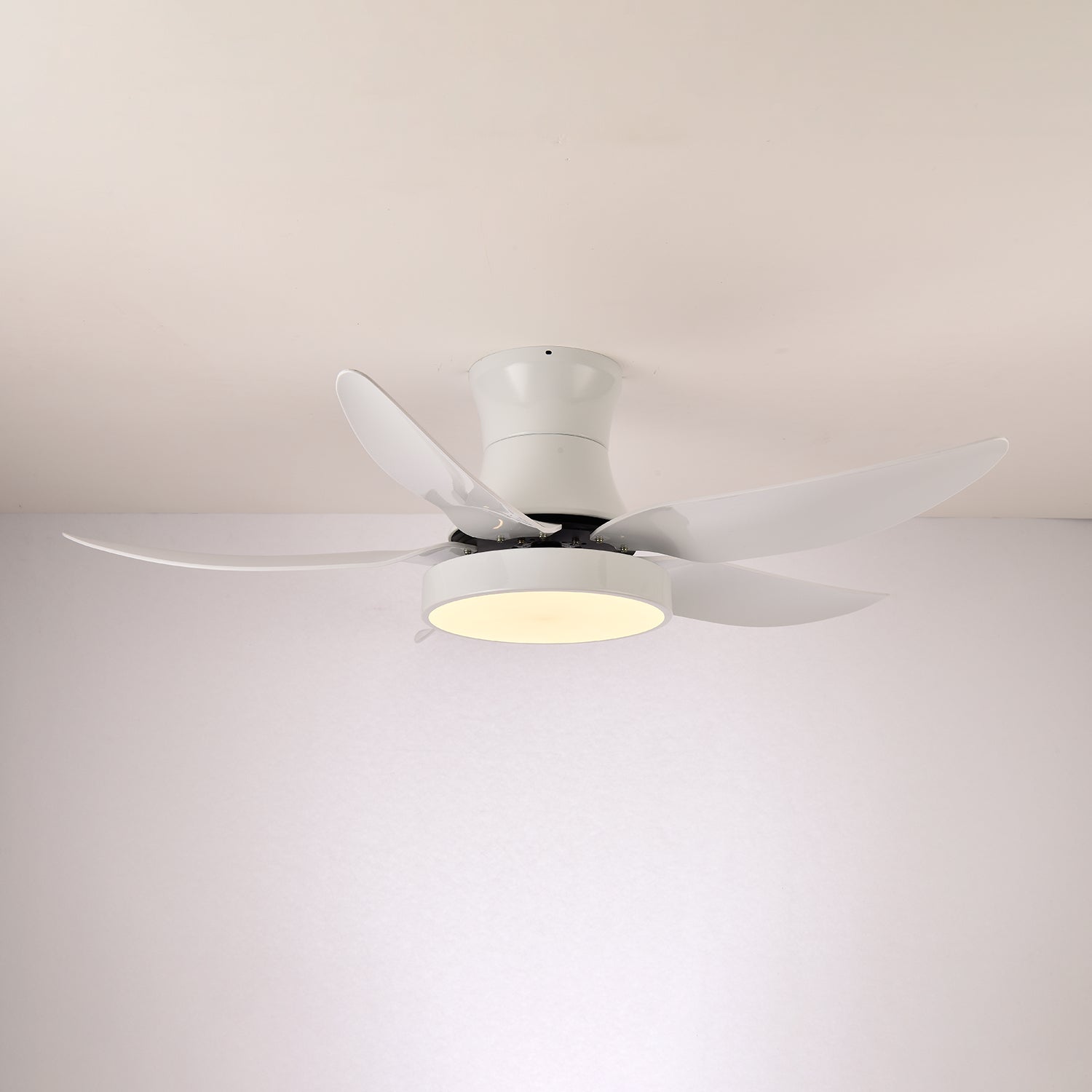 Plafondventilator met Verlichting 132cm Modern Zwart Metaal Kunststof LED 24W Verstelbaar 6 Snelheden | Sansoti